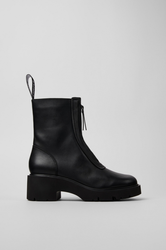 Camper Milah - Schwarze Stiefeletten aus Leder für Damen.