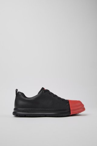 Camper Junction Runner - Schwarzer Herrensneaker aus Leder.