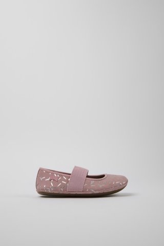 Camper Right - Mehrfarbige Ballerinas aus Nubukleder und Leder für Kinder. Camper Right - Mehrfarbige Ballerinas aus Nubukleder und Leder für Kinder.