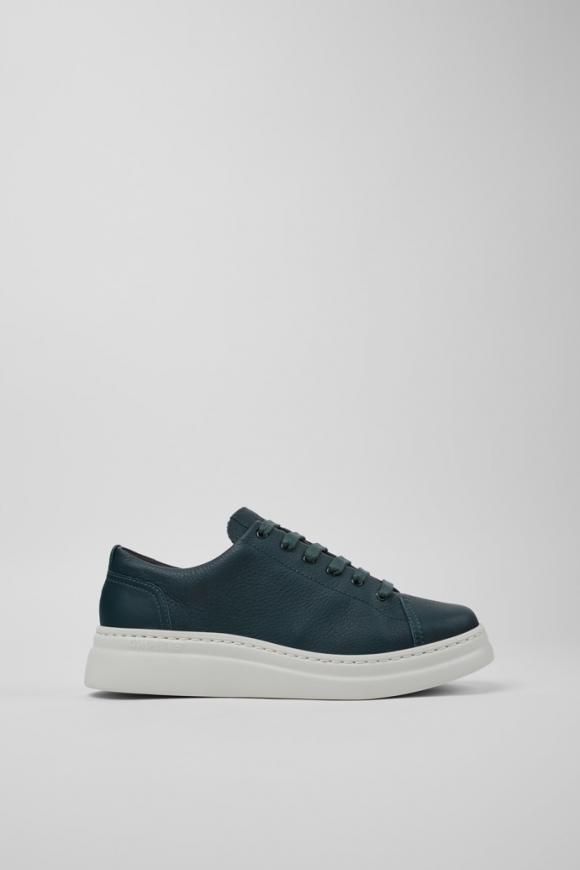 Camper Runner Up - Grüne Ledersneaker für Damen