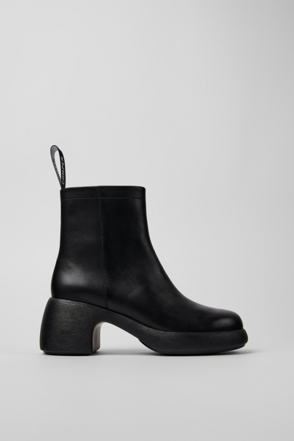 Camper Thelma II - Schwarze Lederstiefeletten für Damen.