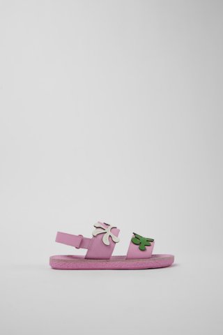 Camper Twins - Rosafarbene Ledersandalen mit Doppelriemen Camper Twins - Rosafarbene Ledersandalen mit Doppelriemen