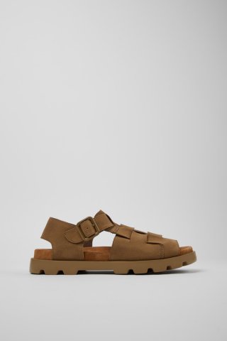 Camper Brutus Sandal - Braune Herrensandalen aus Nubukleder Camper Brutus Sandal - Braune Herrensandalen aus Nubukleder