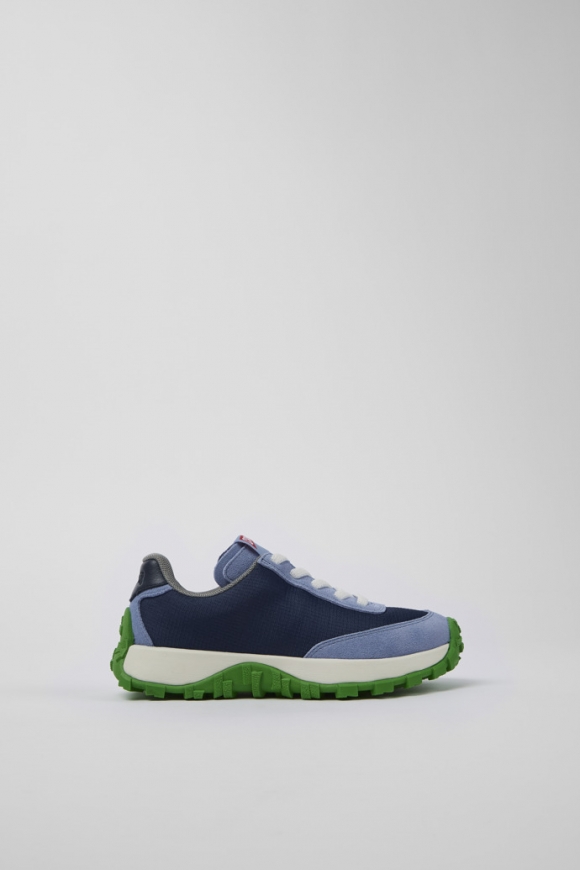 Camper Drift Trail - Blauer Sneaker aus Textil/Nubukleder