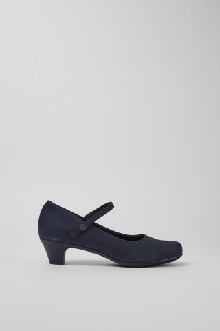 Camper Helena - Blauer Damenschuh aus Nubukleder. Camper Helena - Blauer Damenschuh aus Nubukleder.
