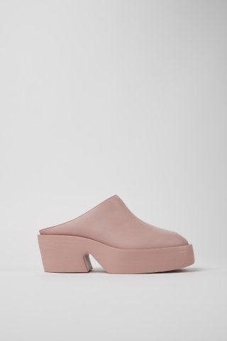 Camper Billie - Rosa Lederclogs für Damen