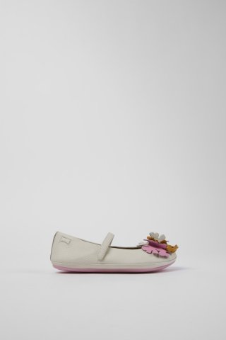 Camper Twins - Weißer Mary Jane-Schuh aus Leder