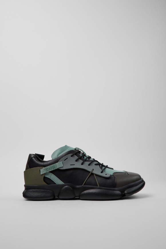 Camper Twins - Mehrfarbiger Herrensneaker aus Leder und Textil.