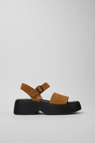 Camper Tasha - Braune Nubuksandalen für Damen. Camper Tasha - Braune Nubuksandalen für Damen.