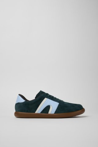 Camper Pelotas Soller - Grüner Herrensneaker aus Nubukleder/Leder