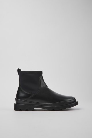 Camper Brutus - Schwarze Damenstiefelette aus Textil und Leder Camper Brutus - Schwarze Damenstiefelette aus Textil und Leder