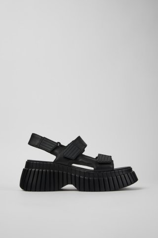Camper BCN - Schwarze Ledersandale für Damen. Camper BCN - Schwarze Ledersandale für Damen.