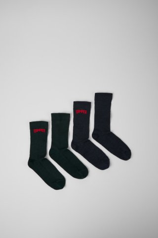 Camper SOX - Graue und blaue Socken aus Merinowolle Camper SOX - Graue und blaue Socken aus Merinowolle