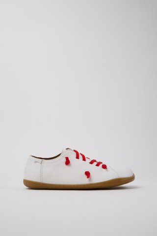 Camper Twins - Weißer Herrenschuh aus pflanzlich gegerbtem Leder. Camper Twins - Weißer Herrenschuh aus pflanzlich gegerbtem Leder.