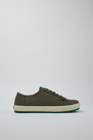 Camper Peu Rambla - Grüner Herrensneaker aus recycelter Baumwolle.