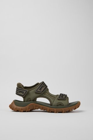 Camper Drift Trail Sandal - Grüne Herrensandalen aus recyceltem PET und Leder. Camper Drift Trail Sandal - Grüne Herrensandalen aus recyceltem PET und Leder.
