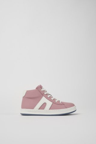 Camper Runner - Rosa-weiße Kindersneaker aus recyceltem Leder Camper Runner - Rosa-weiße Kindersneaker aus recyceltem Leder