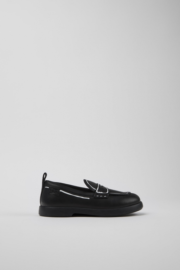 Camper Twins - Schwarzer Kinderschuh aus Leder