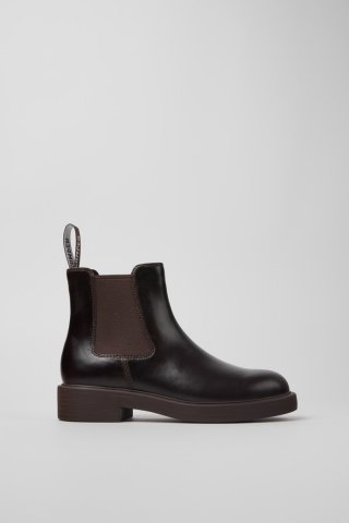 Camper Dean - Braune Damenstiefelette aus Leder