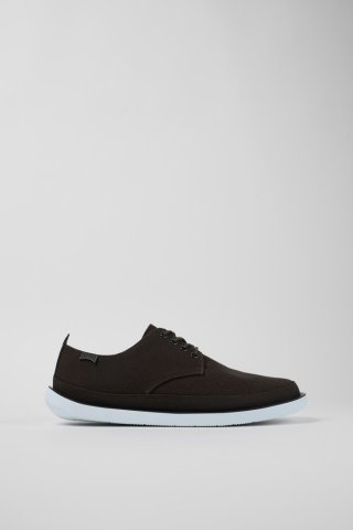Camper Wagon - Grauer Herrenschnürschuh aus Textil/Nubukleder Camper Wagon - Grauer Herrenschnürschuh aus Textil/Nubukleder