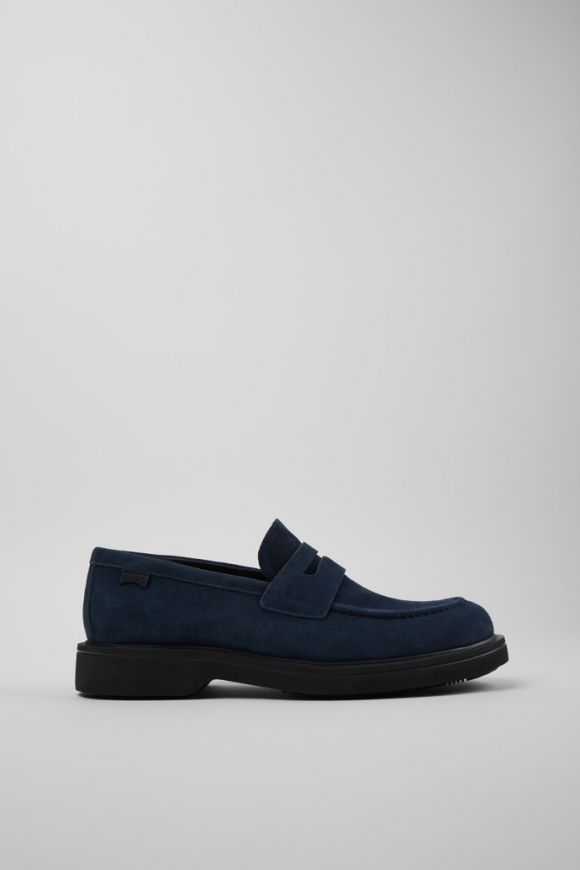 Camper Norman - Blauer Herrenschuh aus Nubukleder.