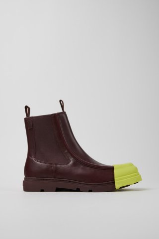 Camper Junction - Weinrote Lederstiefeletten für Herren Camper Junction - Weinrote Lederstiefeletten für Herren