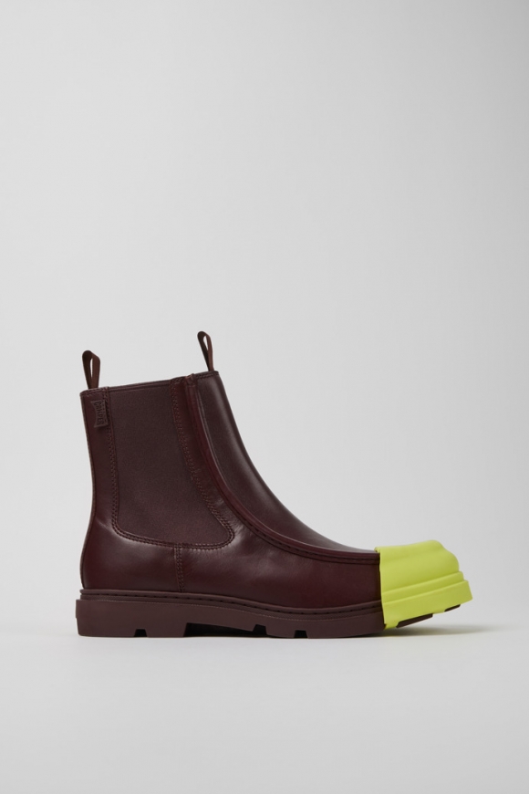 Camper Junction - Weinrote Lederstiefeletten für Herren