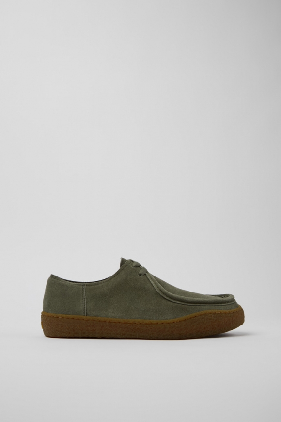 Camper Peu Terreno - Grüner Herrenschuh aus Nubukleder.