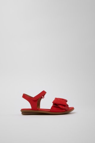 Camper Right - Rote Kindersandalen aus Leder. Camper Right - Rote Kindersandalen aus Leder.