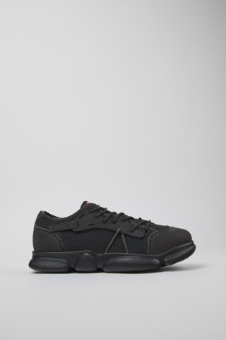 Camper Karst Sorona® - Grau-schwarze Herrensneaker aus Textil