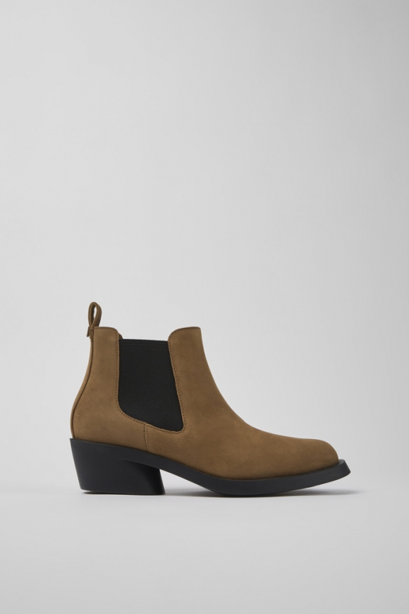 Camper Bonnie - Braune Damenstiefelette aus Nubukleder