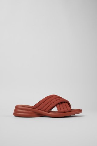 Camper Spiro - Rote Damensandalen aus Textil mit Kreuzriemen Camper Spiro - Rote Damensandalen aus Textil mit Kreuzriemen