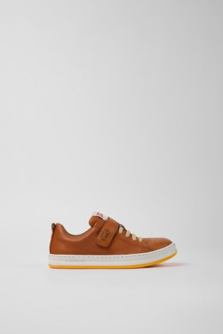 Camper Runner - Brauner Kindersneaker aus Leder