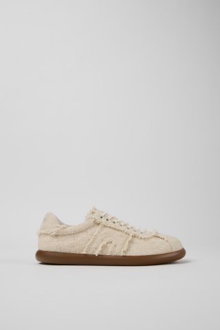 Camper Pelotas Soller - Beiger Sneaker aus Bio-Baumwolle für Damen.