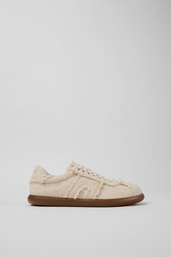 Camper Pelotas Soller - Beiger Sneaker aus Bio-Baumwolle für Damen.
