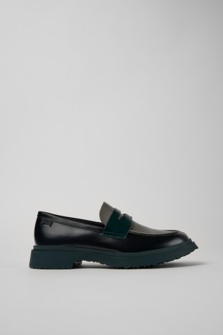 Camper Twins - Schwarzer und grauer Herrenloafer aus Leder Camper Twins - Schwarzer und grauer Herrenloafer aus Leder