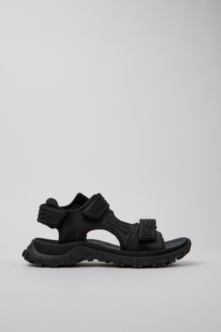 Camper Drift Trail Sandal - Schwarze Sandalen aus recyceltem PET/Leder für Herren.