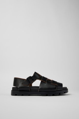 Camper Brutus Sandal - Schwarze Herrensandalen aus Leder
