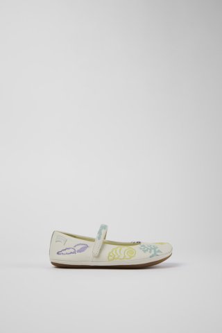 Camper Twins - Weißer Mary Jane-Schuh aus Leder