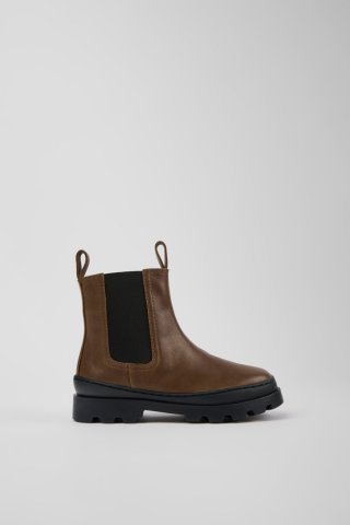 Camper Brutus - Brauner Kinder-Chelseastiefel aus Leder Camper Brutus - Brauner Kinder-Chelseastiefel aus Leder