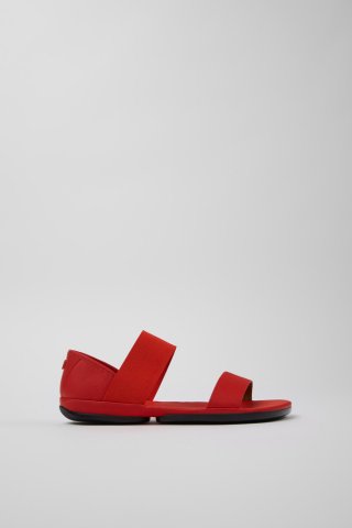 Camper Right - Rote Ledersandale für Damen.