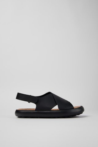 Camper Pelotas Flota - Schwarze Damensandalen aus Leder mit Kreuzriemen Camper Pelotas Flota - Schwarze Damensandalen aus Leder mit Kreuzriemen