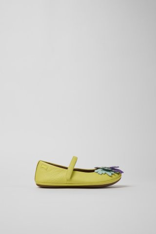 Camper Twins - Gelber Mary Jane-Schuh aus Leder Camper Twins - Gelber Mary Jane-Schuh aus Leder