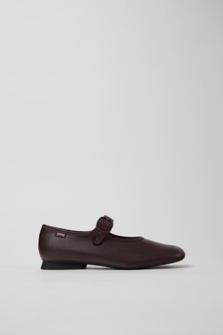 Camper Casi Myra - Weinroter Lederschuh für Damen. Camper Casi Myra - Weinroter Lederschuh für Damen.