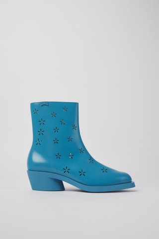 Camper Bonnie - Blauer Damenstiefel aus Leder