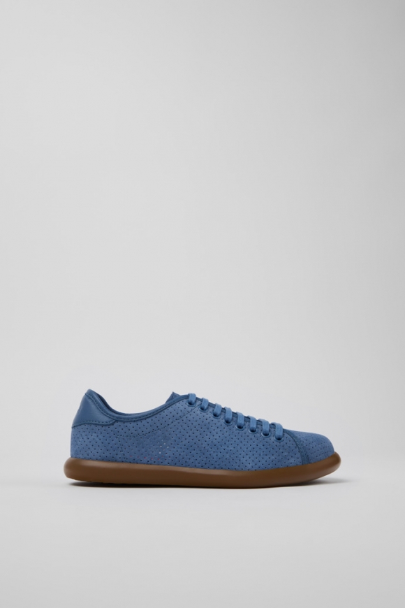 Camper Pelotas Soller - Blauer Damensneaker aus Nubukleder.