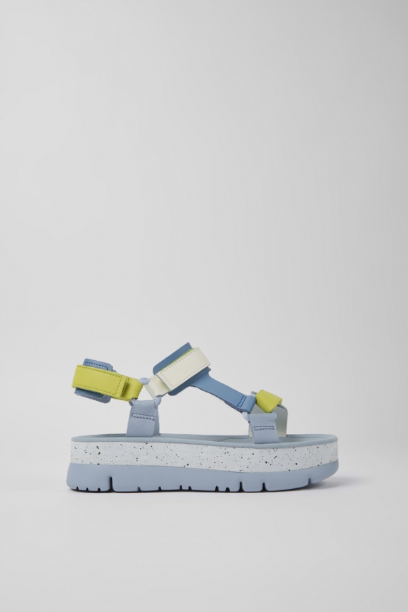 Camper Oruga Up - Bunte Damensandale aus Leder
