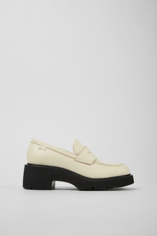 Camper Milah - Weißer Damenloafer aus Leder Camper Milah - Weißer Damenloafer aus Leder