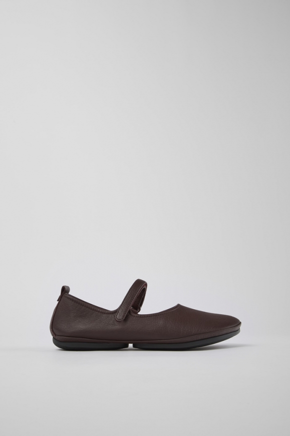 Camper Right - Weinroter Mary Jane-Lederschuhe für Damen