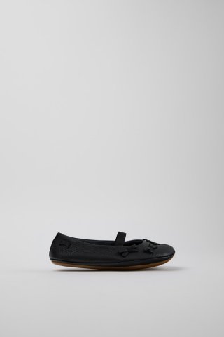 Camper Twins - Schwarzer Kinderballerina aus Leder. Camper Twins - Schwarzer Kinderballerina aus Leder.